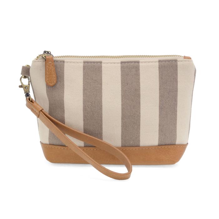 Awning Stripe Canvas Wristlet