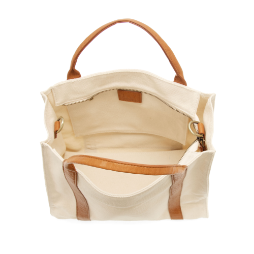 Toni Canvas Tote-Cream