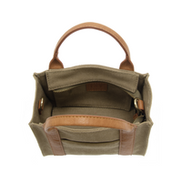 Sadie Mini Canvas Tote-Khaki