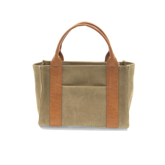 Sadie Mini Canvas Tote-Khaki