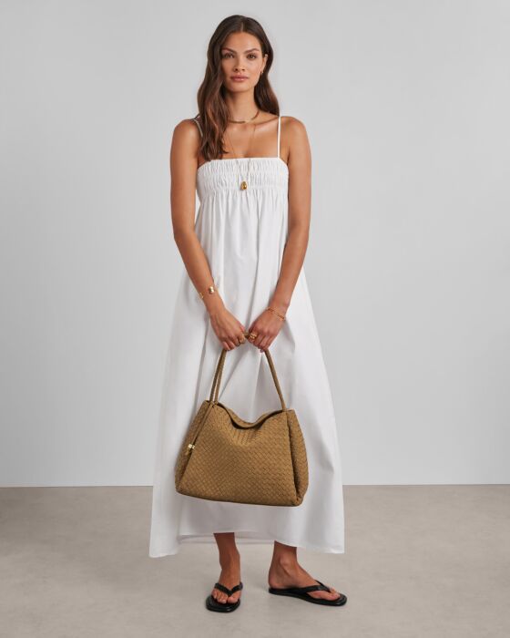 Nova Suedette Woven Shoulder Tote