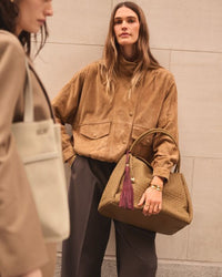 Nova Suedette Woven Shoulder Tote