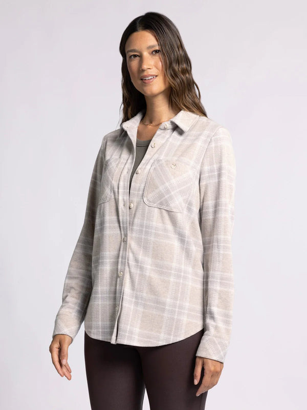 Lewis Shacket- White Dove Plaid