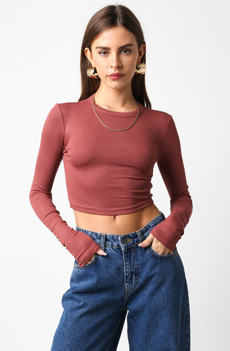 Maisie Long Sleeve Crop Top