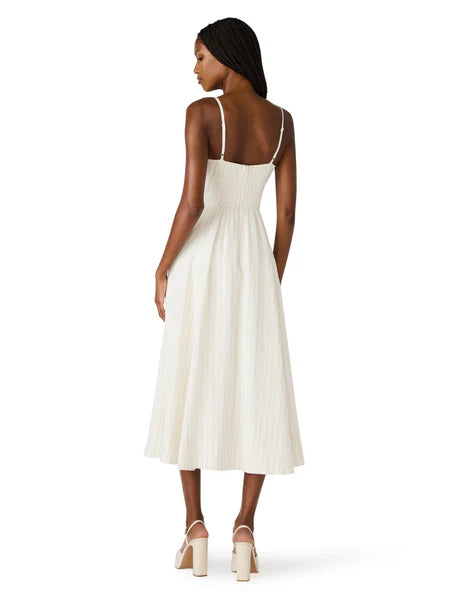 Back view Steve Madden cream A-line summer dress