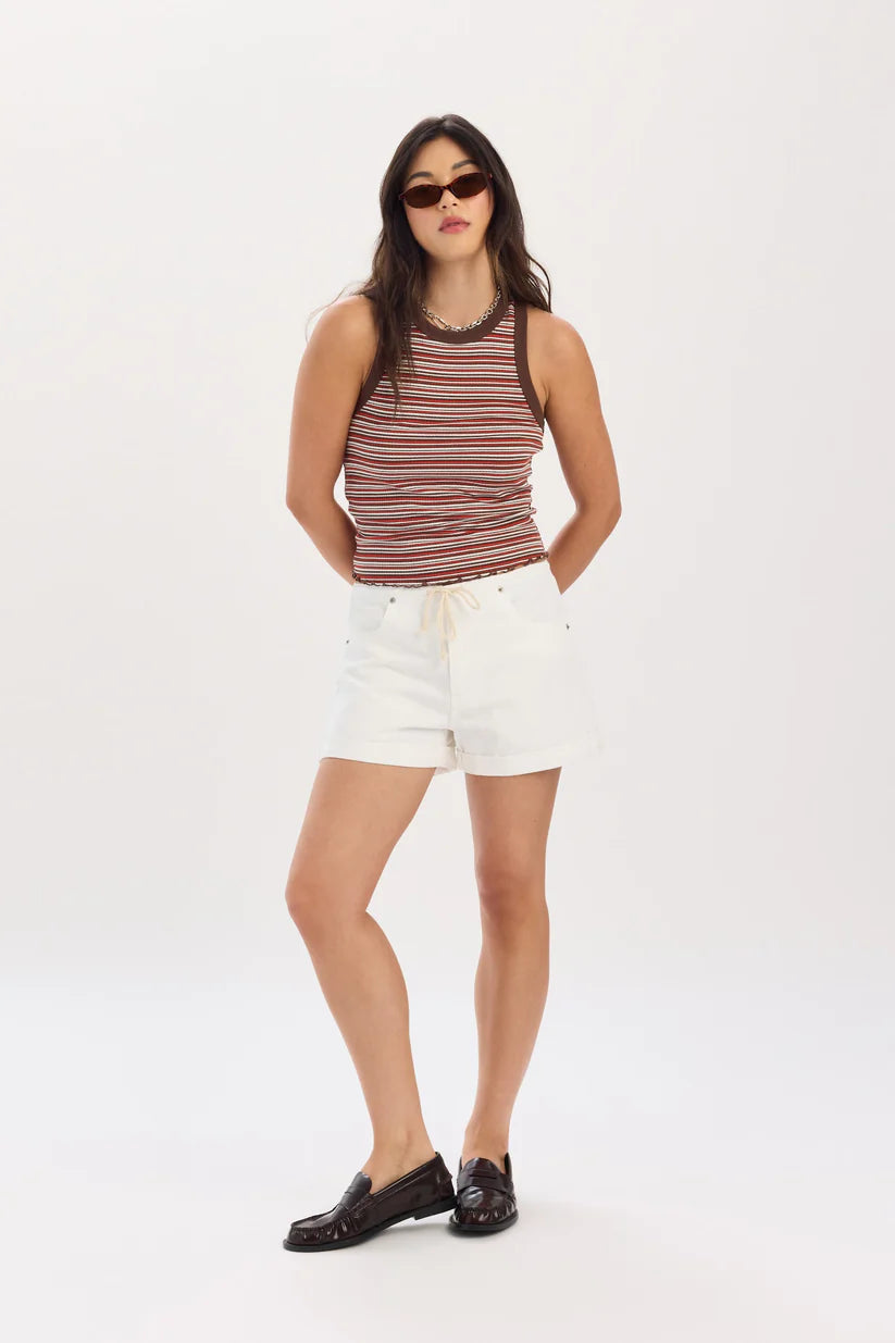 Maddie Mid Rise Short- Lamb