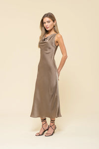 Mandi Satin Midi Dress