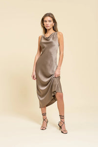 Mandi Satin Midi Dress