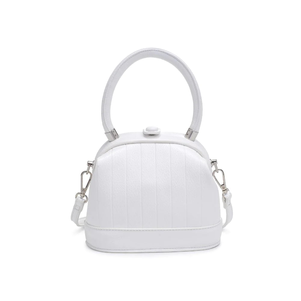 Charmaine Crossbody Bucket Bag-White