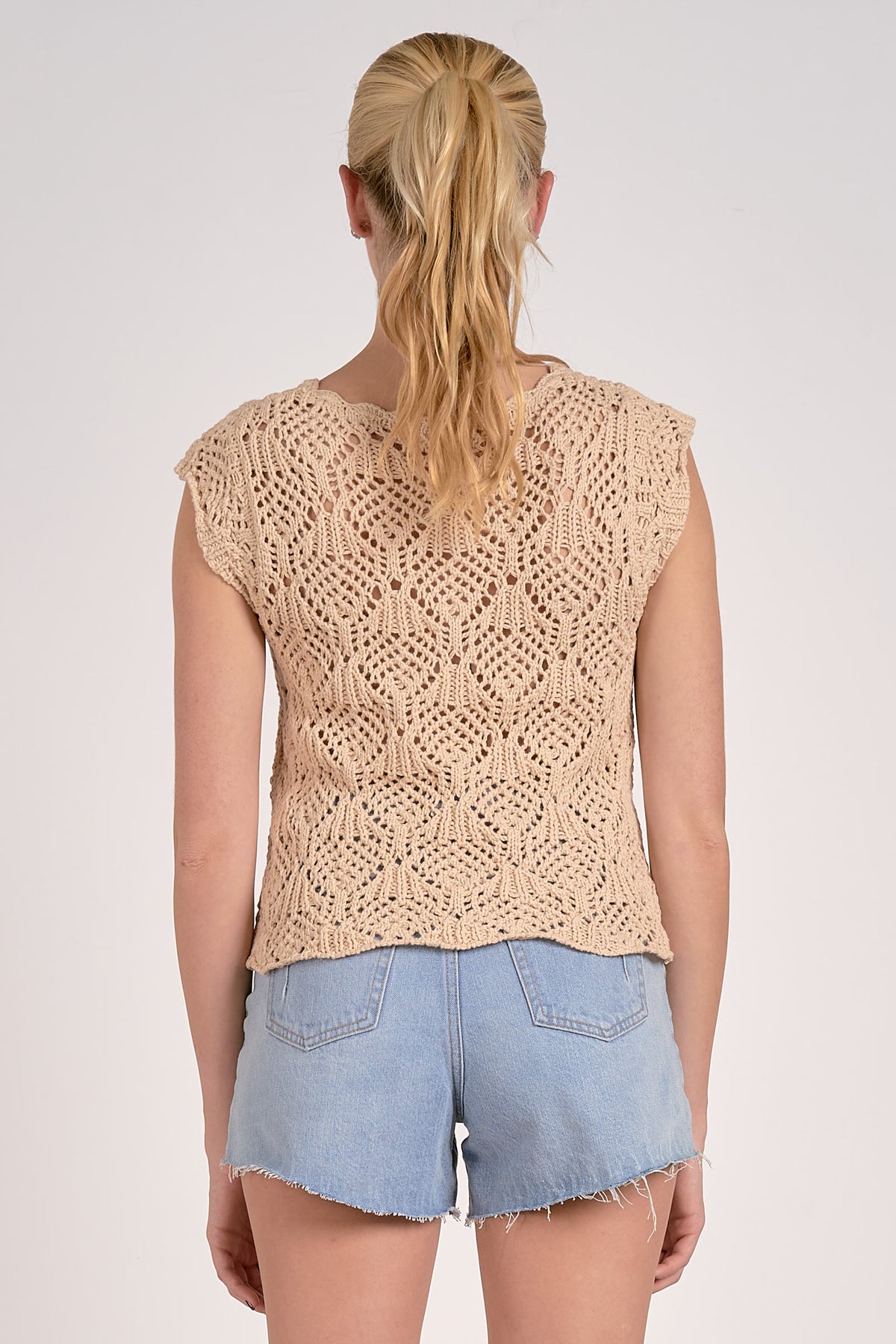 Mae Crochet Knit Top