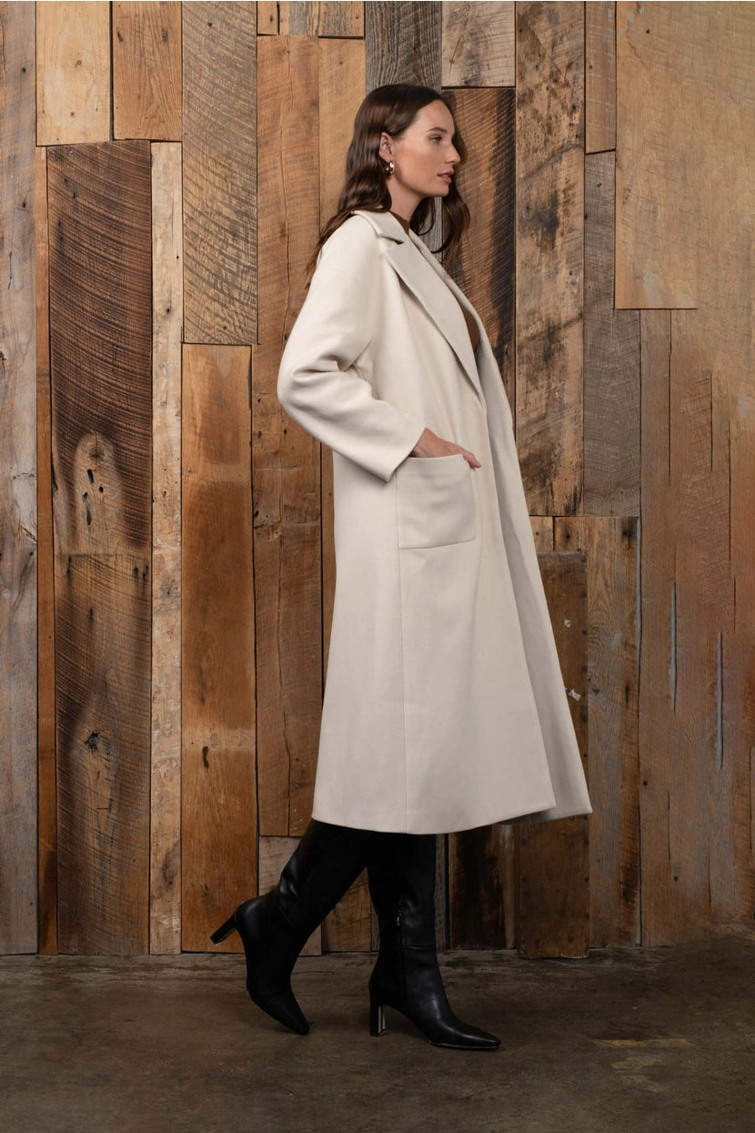 Oatmeal Long Line Trench Coat Fall Coats Jackets L