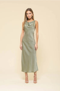 Mandi Satin Midi Dress