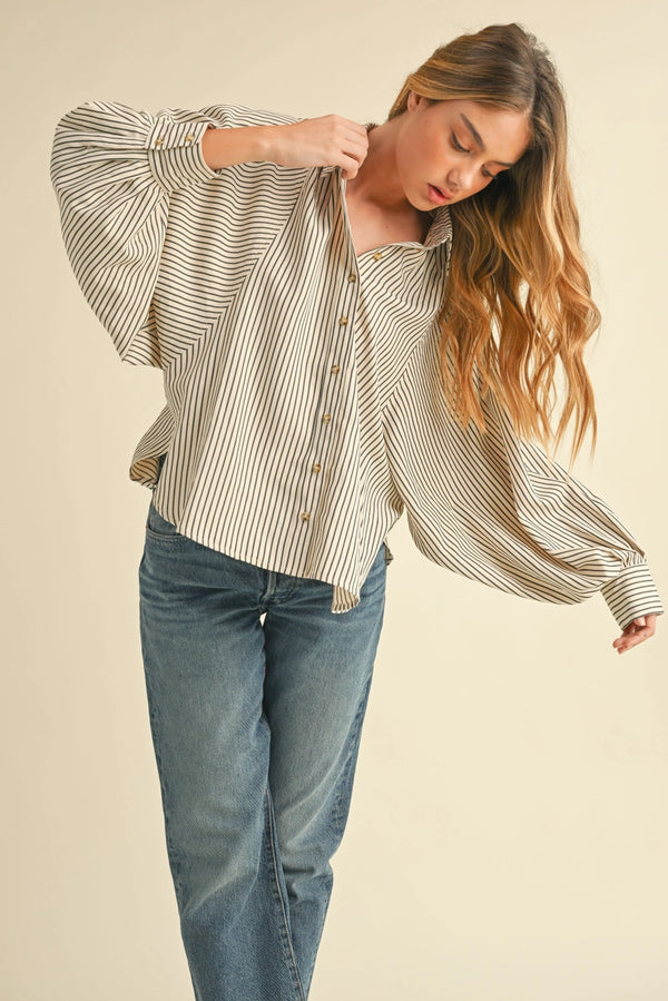 Cory Raglan Sleeve Stripe Shirt