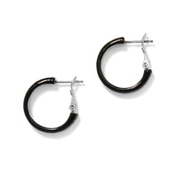 Meridian Black Hoop Earrings