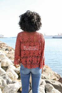 Petal Crochet Kimono Wrap