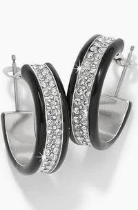 Meridian Black Hoop Earrings