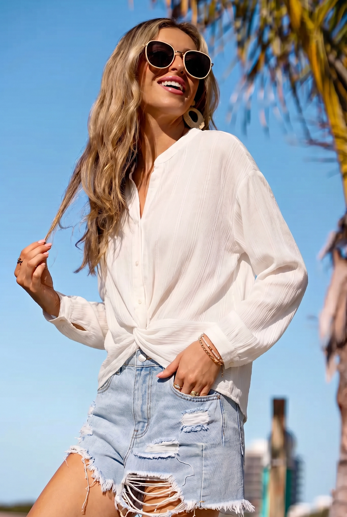 Emilie Twist Front Blouse