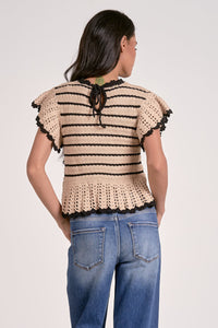 Carmen Sweater | Ruffle Sleeve Knit Sweater for Women – Boutique Style