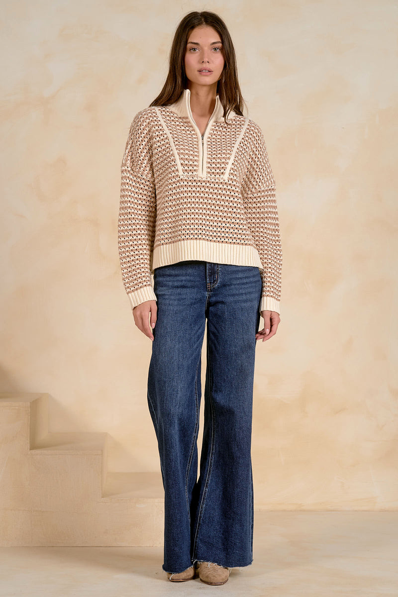 Audrey Half Zipper Sweater