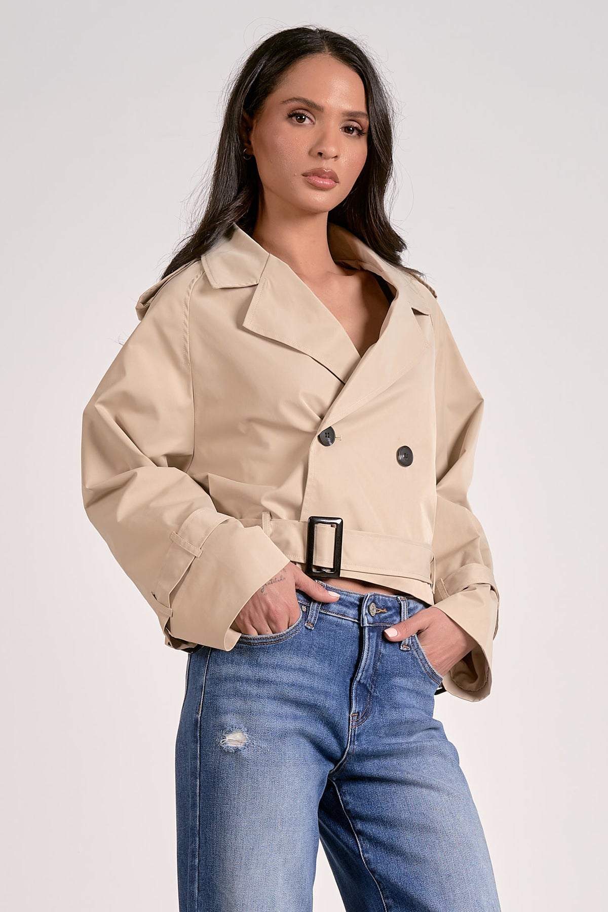 Alice Cropped Trench Coat