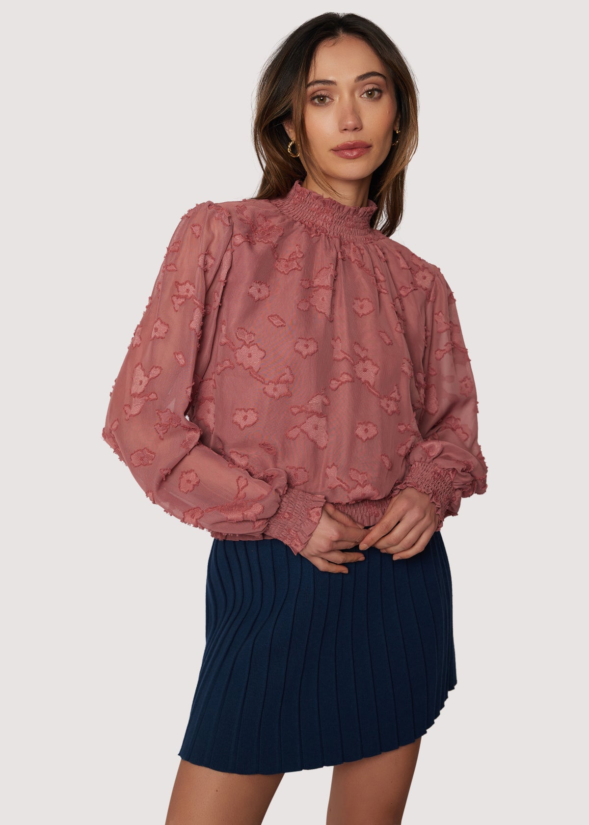 Fable Charm Mock Neck Top