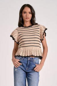 Carmen Sweater | Ruffle Sleeve Knit Sweater for Women – Boutique Style