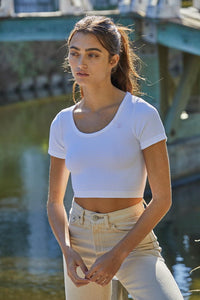 It Factor Crop Top - White